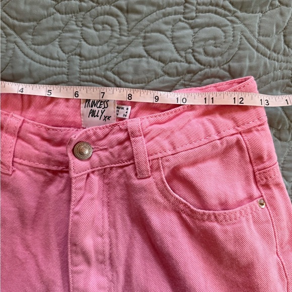 Princess Polly Pink Women's High Rise Flare Jeans Size 4 - Picture 8 of 11